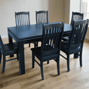Ada Black Dining Suite - 6 Seater at Online8 Furniture Auckland NZ