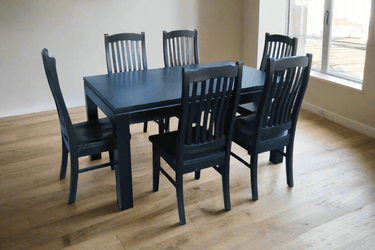 Ada Black Dining Suite - 6 Seater at Online8 Furniture Auckland NZ