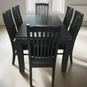 Ada Black Dining Suite - 6 Seater at Online8 Furniture Auckland NZ