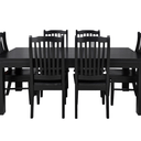 Ada Black Dining Suite - 6 Seater at Online8 Furniture Auckland NZ