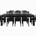 Ada Black Dining Suite 8 Seater at Online8 Furniture Auckland NZ
