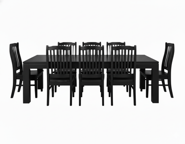 Ada Black Dining Suite 8 Seater at Online8 Furniture Auckland NZ