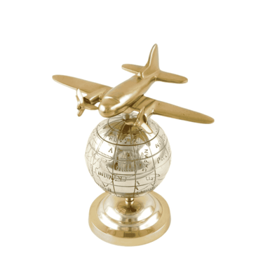 Aeroplane Globe Gold & Silver at Online8 Furniture Auckland NZ