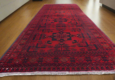 Afghan Andkhoy Hand Knotted Runner 300x80 at Online8 Furniture Auckland NZ