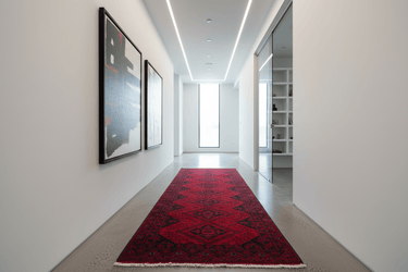 Afghan Andkhoy Hand Knotted Runner 300x80 at Online8 Furniture Auckland NZ