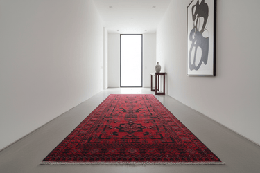 Afghan Andkhoy Hand Knotted Runner 300x80 at Online8 Furniture Auckland NZ