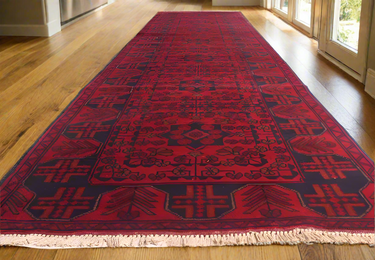Afghan Andkhoy Hand Knotted Runner 400x81 at Online8 Furniture Auckland NZ