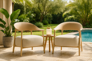 Africa Lounge Chair Indoor/Outdoor - Sand at Online8 Furniture Auckland NZ