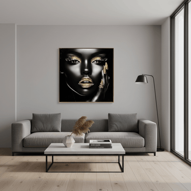 Afro Woman Framed Canvas Wall Art at Online8 Furniture Auckland NZ