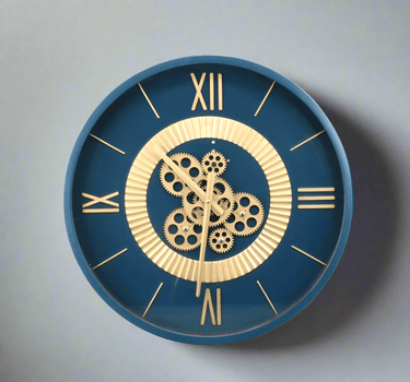 Agate Wall Clock - Royal Blue at Online8 Furniture Auckland NZ