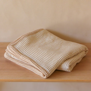 Akiiko - Pique Waffle Throw w/natural Border - Set of 2 at Online8 Furniture Auckland NZ