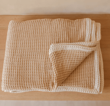 Akiiko - Pique Waffle Throw w/natural Border - Set of 2 at Online8 Furniture Auckland NZ