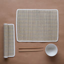 Akiiko - Reed Table Top Set - Placement, Runner, Coaster-Herring Weave at Online8 Furniture Auckland NZ