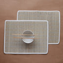 Akiiko - Reed Table Top Set - Placement, Runner, Coaster-Herring Weave at Online8 Furniture Auckland NZ