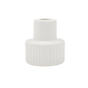 Alba Ribbed Ceramic Candle Holder at Online8 Furniture Auckland NZ