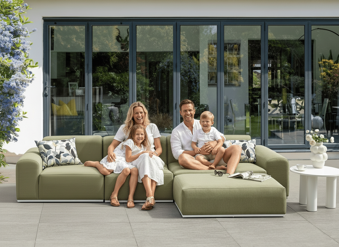 Alice Outdoor Sectional Sofa Set With Ottoman at online8 furniture store Auckland
