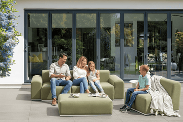 Alice Outdoor Sectional Sofa Set With Ottoman at Online8 Furniture Auckland NZ