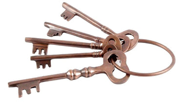 Aluminium Copper Antique Keys Set at Online8 Furniture Auckland NZ