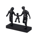 Aluminium Couple with Child Sculpture at Online8 Furniture Auckland NZ