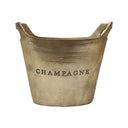 Aluminium Oval Champagne Bucket - Raw Gold at Online8 Furniture Auckland NZ