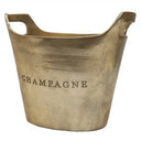 Aluminium Oval Champagne Bucket - Raw Gold at Online8 Furniture Auckland NZ
