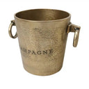 Aluminium Round Champagne Bucket - Raw Gold at Online8 Furniture Auckland NZ