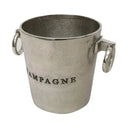 Aluminium Round Champagne Bucket - Raw Silver at Online8 Furniture Auckland NZ