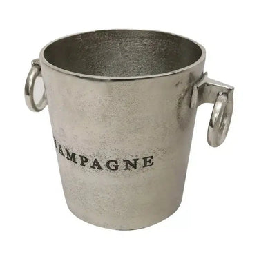 Aluminium Round Champagne Bucket - Raw Silver at Online8 Furniture Auckland NZ