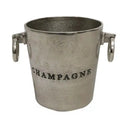 Aluminium Round Champagne Bucket - Raw Silver at Online8 Furniture Auckland NZ