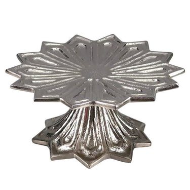 Aluminium Star Embossed Footed Plate 31cm at Online8 Furniture Auckland NZ
