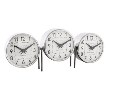 Aluminium World Clock at Online8 Furniture Auckland NZ