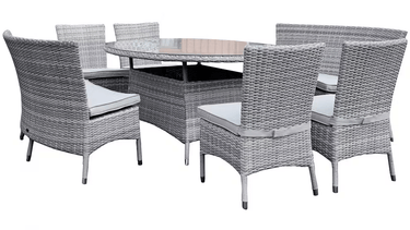 Amalfi 8-Piece Outdoor Oval Dining Suite at Online8 Furniture Auckland NZ