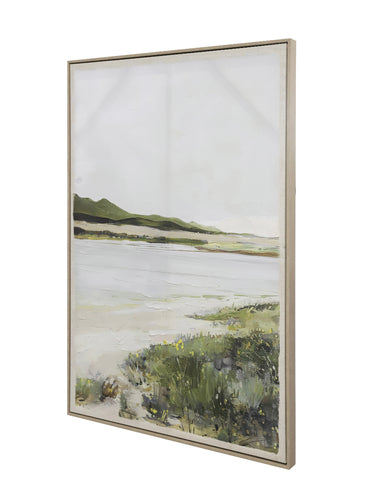 Amalfi Shore Hand Printed Framed Canvas Wall Art at Online8 Furniture Auckland NZ