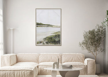 Amalfi Shore Hand Printed Framed Canvas Wall Art at Online8 Furniture Auckland NZ