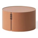 Amber Aluminium Round Coffee Table - Rust at Online8 Furniture Auckland NZ
