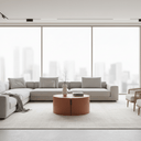 Amber Aluminium Round Coffee Table - Rust at Online8 Furniture Auckland NZ