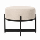 Amelia Upholstered Round Ottoman at Online8 Furniture Auckland NZ