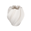 Amelie White 3D Printed Ceramic Vase - Small at Online8 Furniture Auckland NZ