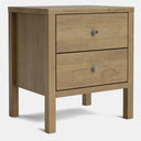 Andes 2 Drawer Bedside Table - Pine at Online8 Furniture Auckland NZ
