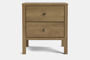 Andes 2 Drawer Bedside Table - Pine at Online8 Furniture Auckland NZ