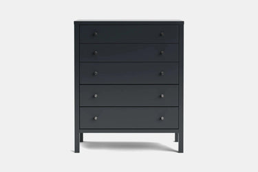 Andes 5 Drawer Tallboy - Pine at Online8 Furniture Auckland NZ