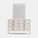 Andes 6 Drawer Dresser & Mirror- Ash at Online8 Furniture Auckland NZ