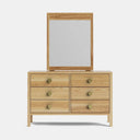 Andes 6 Drawer Dresser & Mirror- Ash at Online8 Furniture Auckland NZ
