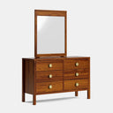 Andes 6 Drawer Dresser & Mirror- Ash at Online8 Furniture Auckland NZ