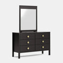 Andes 6 Drawer Dresser & Mirror- Ash at Online8 Furniture Auckland NZ