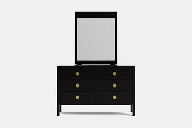 Andes 6 Drawer Dresser & Mirror- Ash at Online8 Furniture Auckland NZ