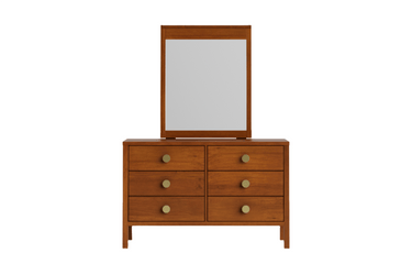 Andes 6 Drawer Dresser & Mirror - Pine at Online8 Furniture Auckland NZ