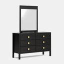 Andes 6 Drawer Dresser & Mirror - Pine at Online8 Furniture Auckland NZ