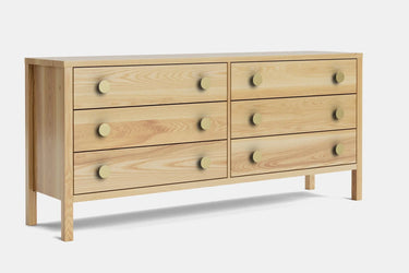 Andes 6 Drawer Wide Lowboy - Ash at Online8 Furniture Auckland NZ