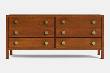 Andes 6 Drawer Wide Lowboy - Pine at Online8 Furniture Auckland NZ